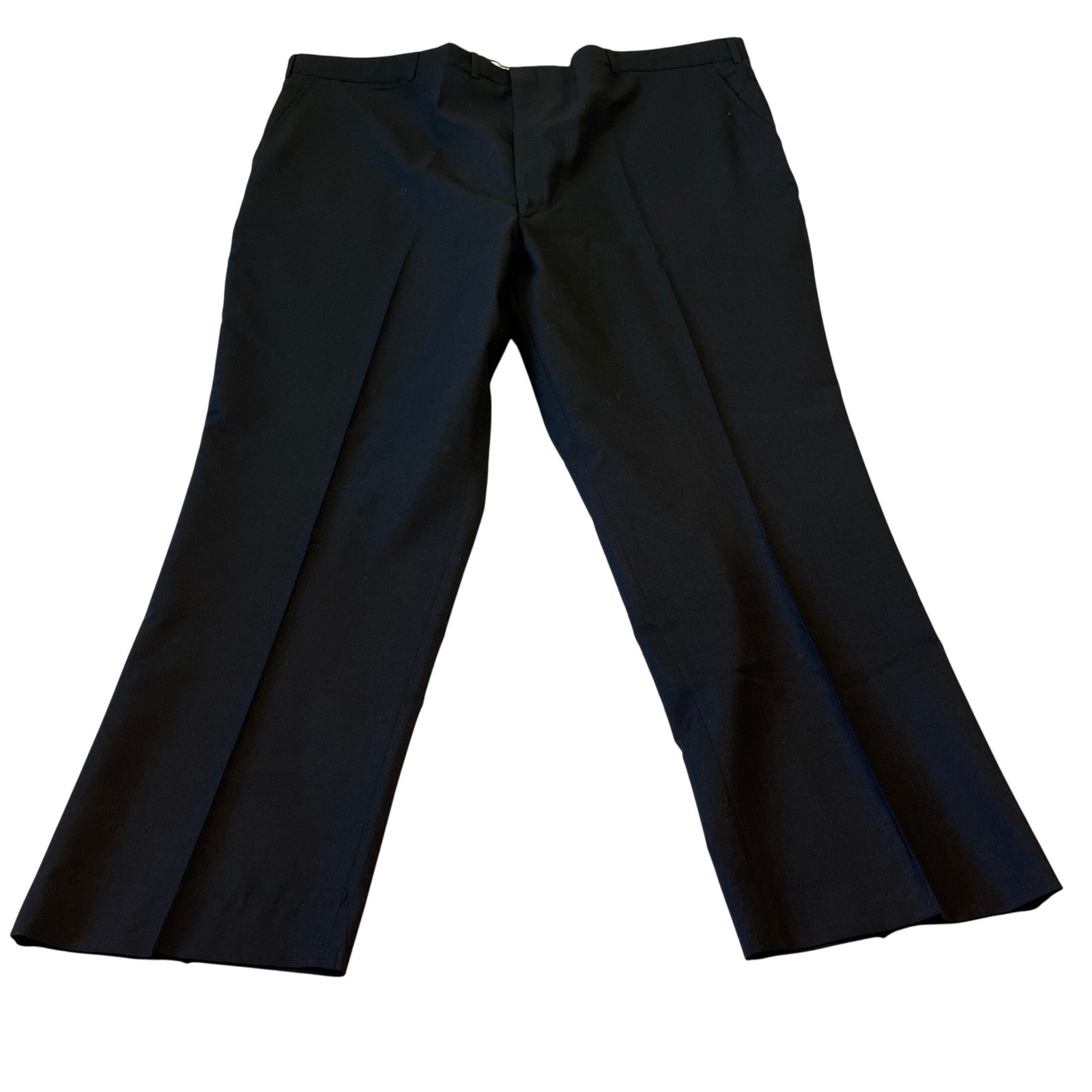Sutter & Grant Mens Business Dress Pants 50x32 Black Straight Leg Wrinkle Free
